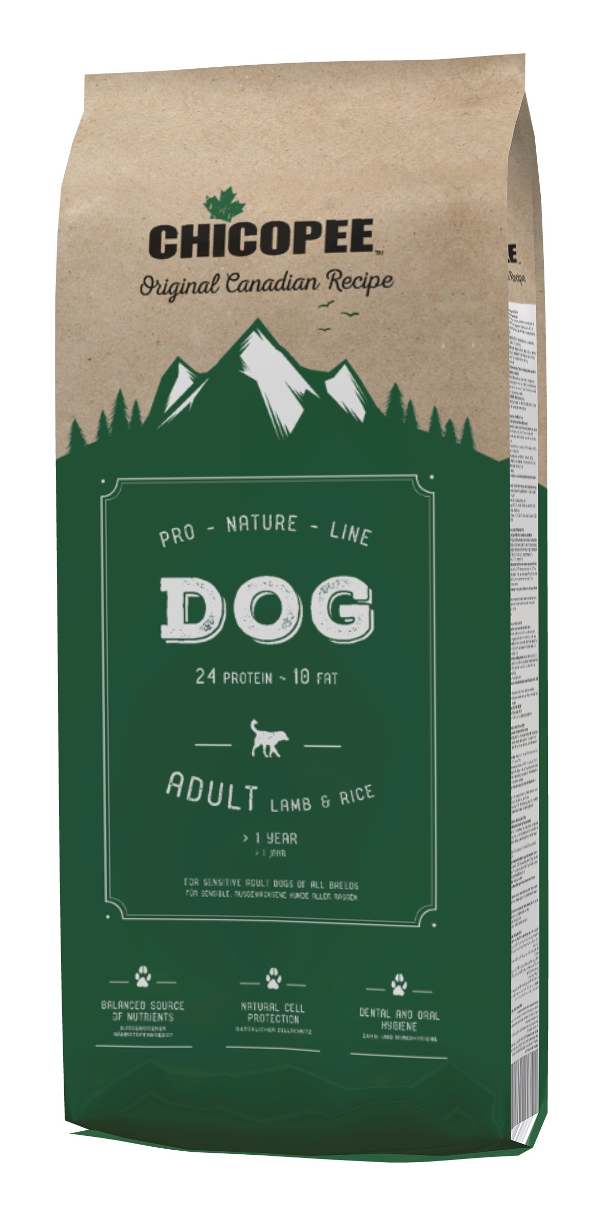 Chicopee Pro Nature Line храна за кучета над 12 месеца с агне и ориз , 20 кг