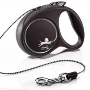 flexi Black Design М - 5м въже, до 20кг, черно