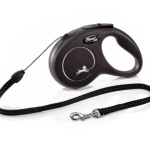 flexi Classic Long Small – 8м въже, до 12 кг - цвят черен