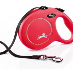 flexi New Classic Small - 5м лента, до 15 кг - червен