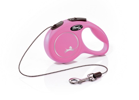 flexi New Classic XS - 3м въже, до 8кг - цвят розов