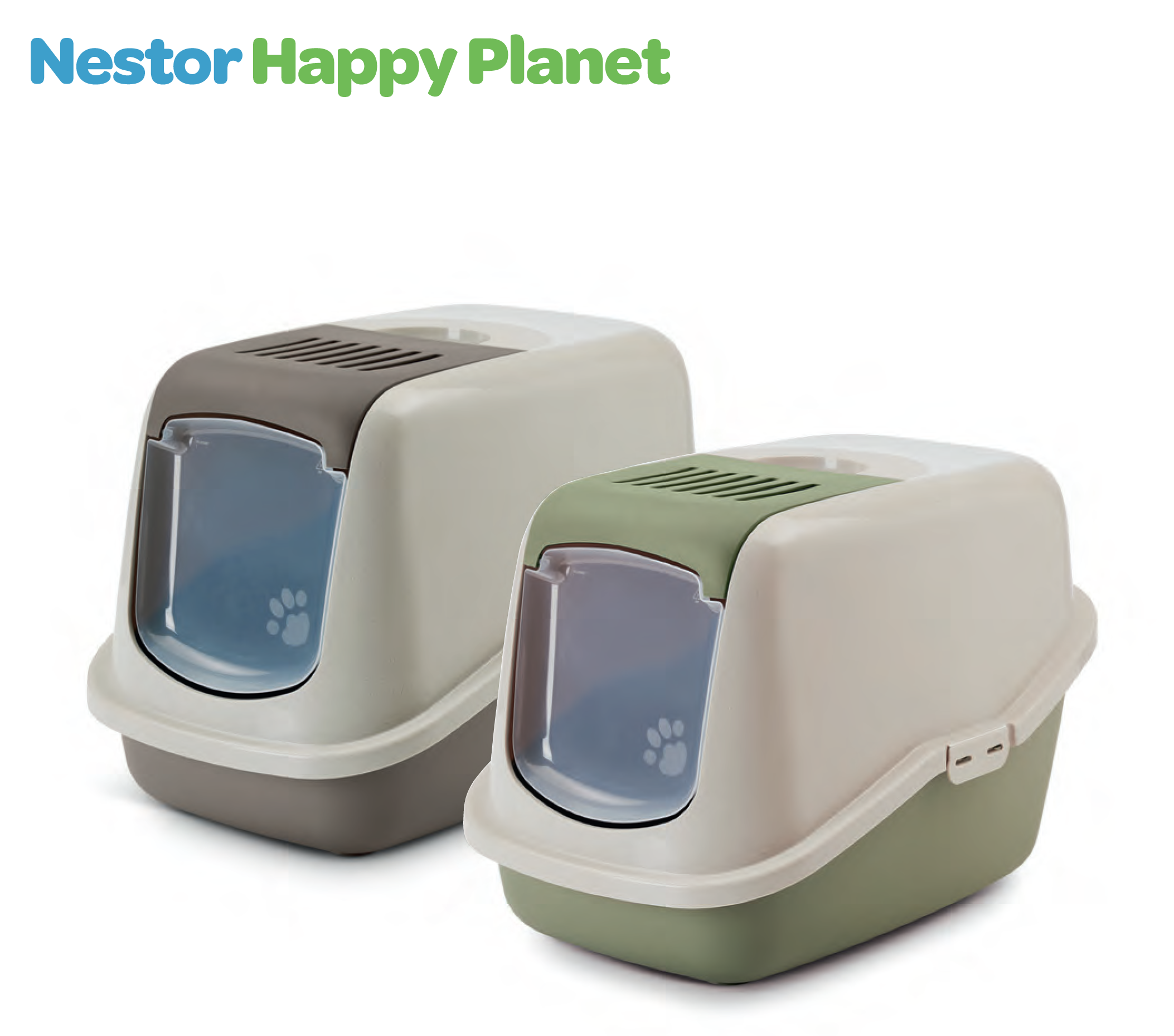 Кот. тоалетна Nestor Happy Planet 56x39x38.5 см, мока/сиво