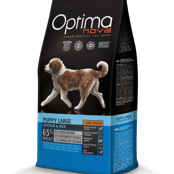 optima nova large puppy 12kg храна за подрастващи кучета