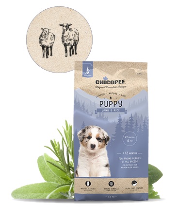 Chicopee Classic Nature Puppy храна за кучета под 12 месеца с агне и ориз, 15кг