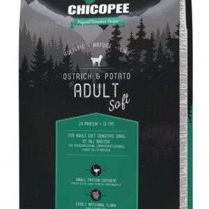 Chicopee Dog Holistic Nature Soft храна за кучета с щраус и картофи , 12 кг.