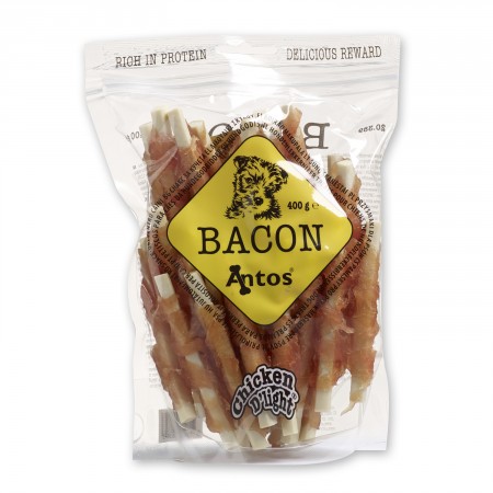 Antos Bacon Chicken D`Light калциеви пръчици с пиле, 400 гр