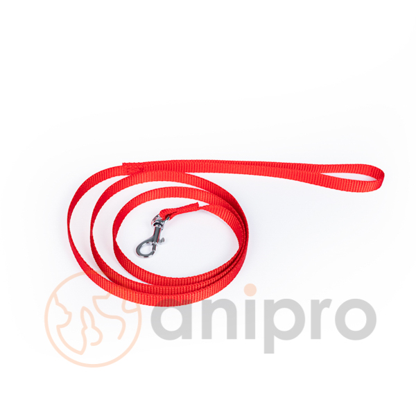 anipro Sport+ повод от лента 1.5/120см червен