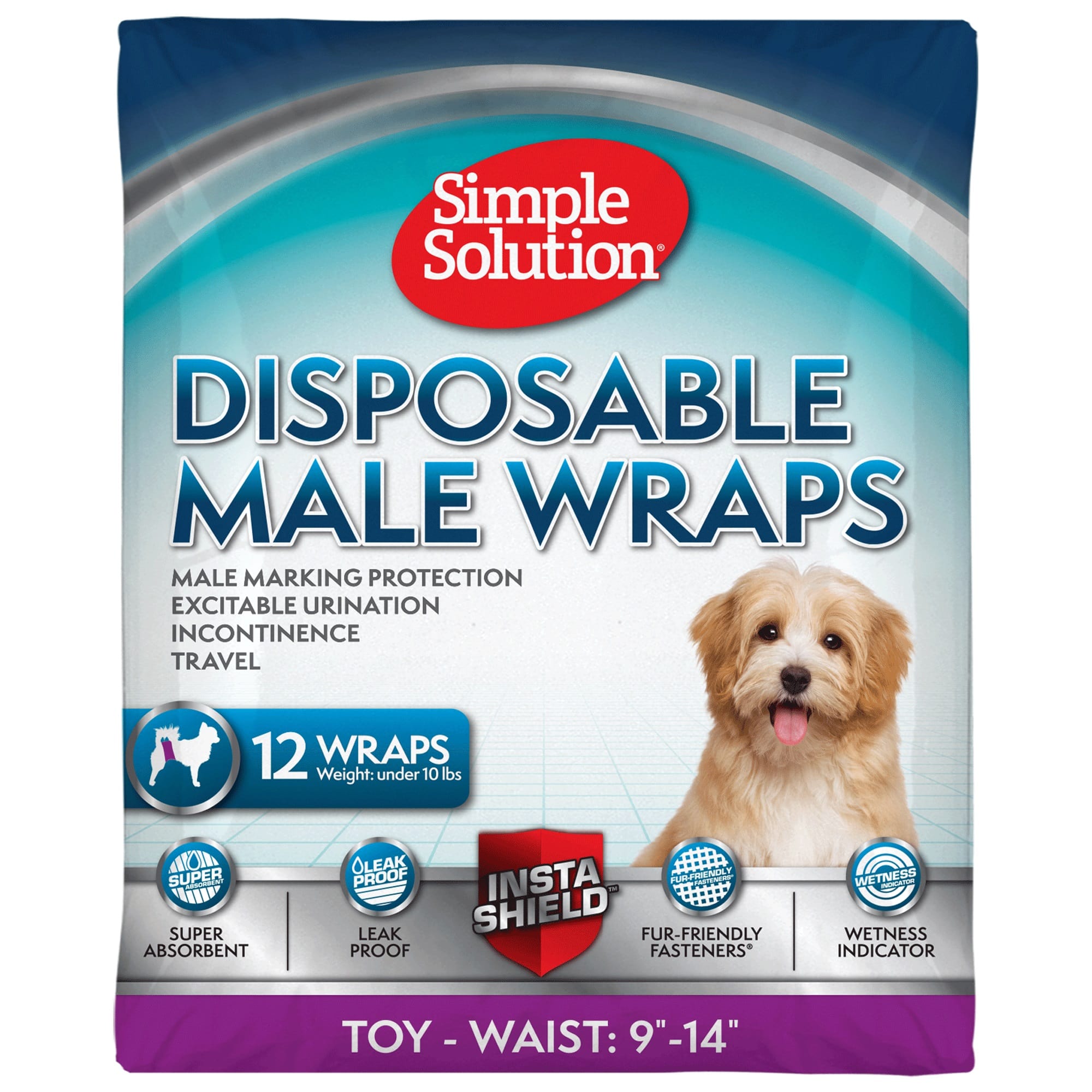 Simple Solution памперс за мъжки кучета, XS/Toy 12бр, 23 - 36 см