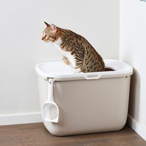 Hop In котешка тоалетна с вход отгоре - мока