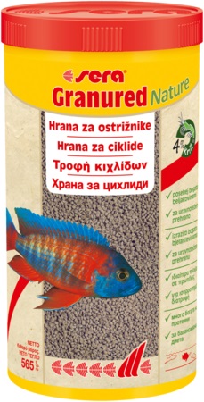 sera Granured Nature 250 мл - високоенергийна храна за цихлиди