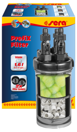 sera Prefix филтър 1.6 л - предфилтър без мотор, с две филтърни кошници