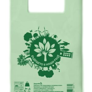 SmartPack Еко торбичка тип Потник, 410x500 мм, 1000 бр зелени
