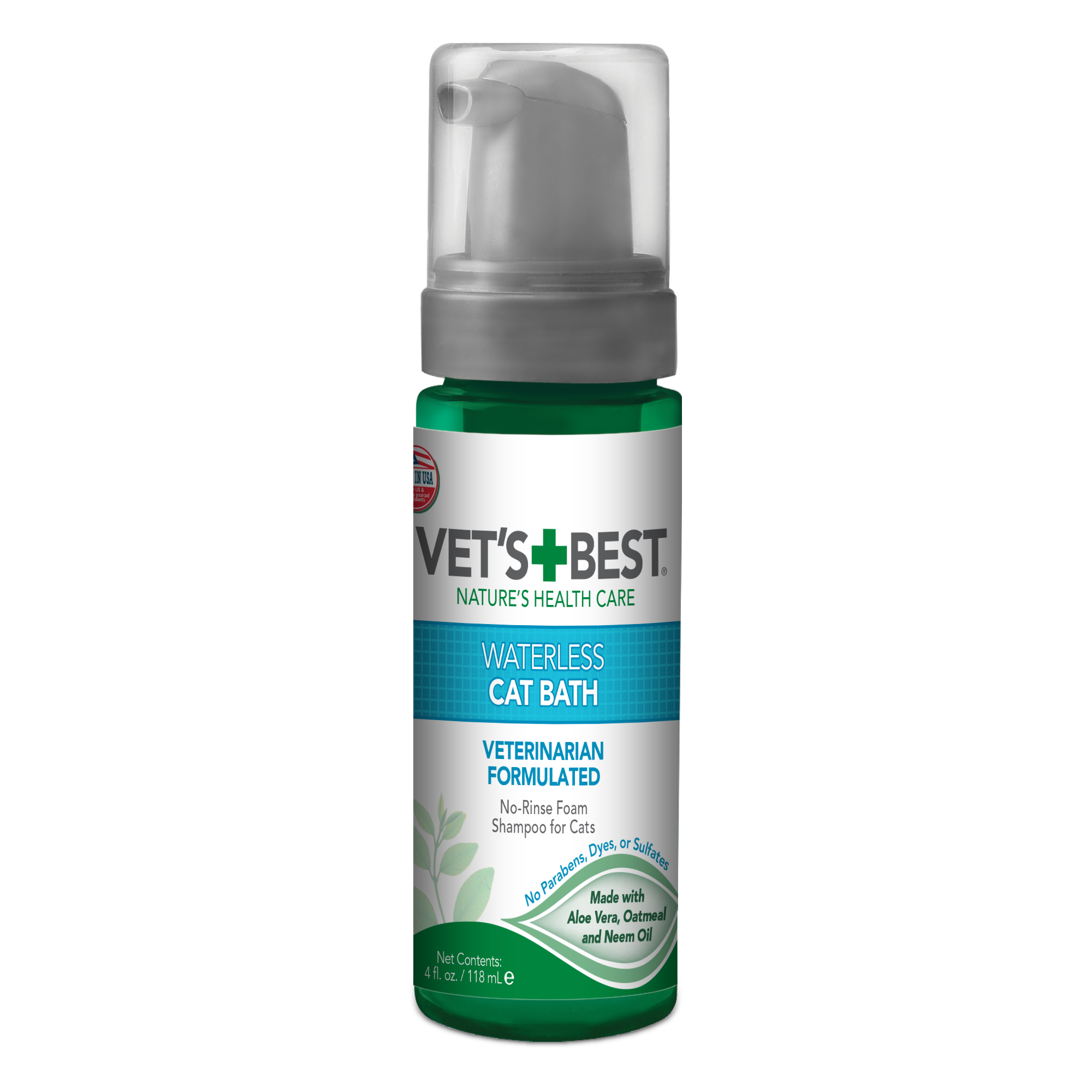Vet's Best Waterless Cat Bath шампоан-пяна за коте без отмиване, 150 мл