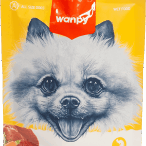 Wanpy Tasty Dog - месна паста говеждо, морков и грах, 90 г
