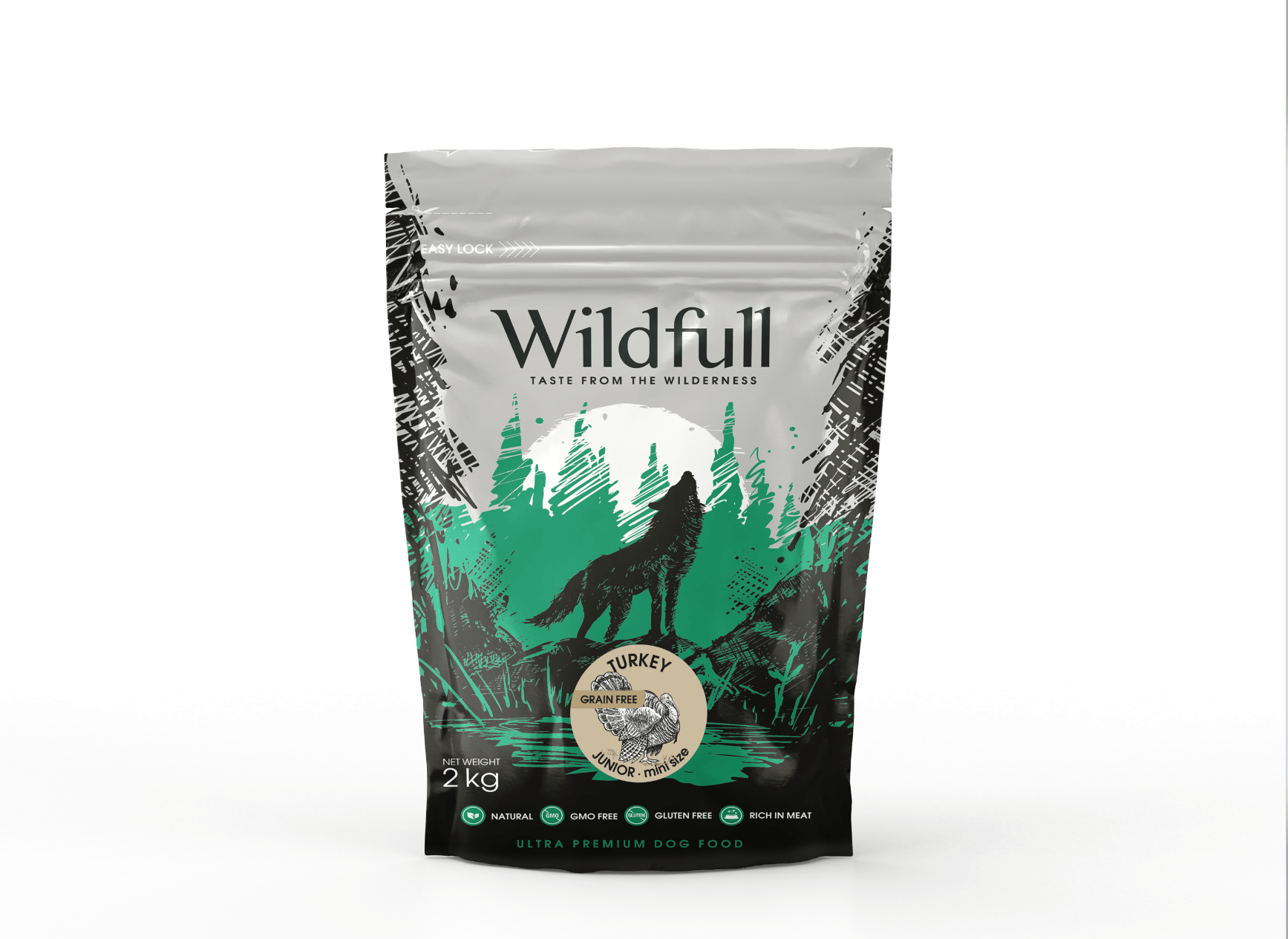 Wildfull Dog Turkey Junior Mini Size - за малки кученца от мини породи, пуйка 2 кг