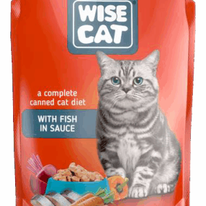 WISE CAT пауч за котки парченца риба в сос 24х100 г