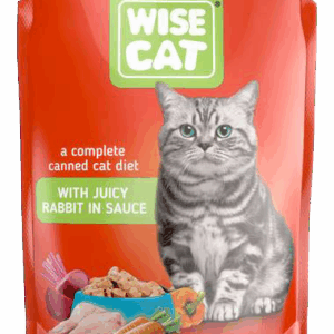 WISE CAT пауч за котки парченца заешко в сос 24х100 г