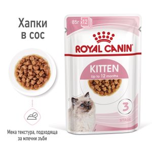 ROYAL CANIN® FHN KITTEN хапки в сос 85г стек/12бр