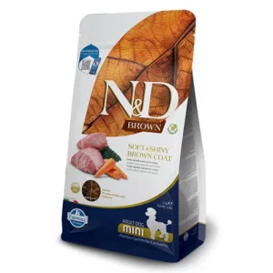 N&D DOG BROWN LAMB, SPIRULINA & CARROT ADULT MINI 2 KG