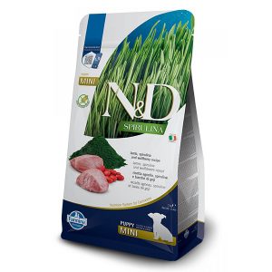 N&D DOG SPIRULINA LAMB PUPPY MINI 2 KG с агнешко с годжи бери