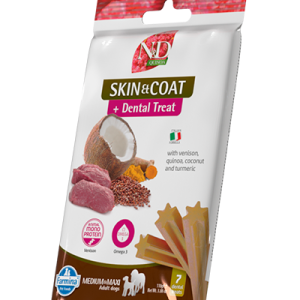TREAT ND QUINOA DOG SKIN COAT VENISON100g ADULT MED/MAX  - лакомство
