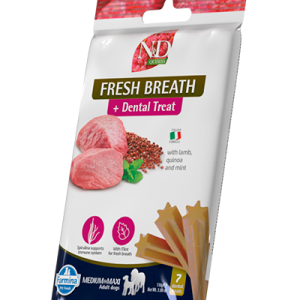 TREAT ND QUINOA DOG FRESH BREATHE ADULT MED/MAX 100g - лакомство