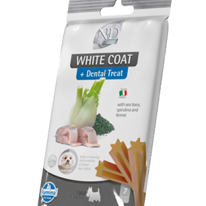 TREAT ND WHITE DOG SEA BASS FENN RICE SPIRULINA 60g ADULT MINI  - лакомство