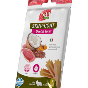 TREAT ND QUINOA DOG SKIN COAT DUCK ADULT MINI 60g- лакомство