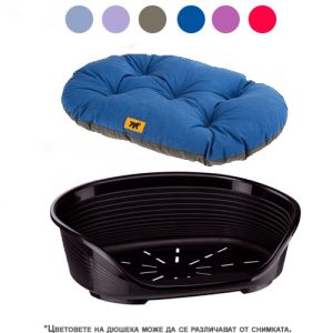 SIESTA DELUXE 6 BLACK- ЛЕГЛО ЗА КУЧЕТА,ЧЕРНО 70,5Х52Х23,5СМ С ДЮШЕК