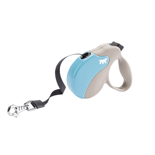 AMIGO M TAPE BEIGE-BLUE - автом.повод,лента 5м/мах25кг