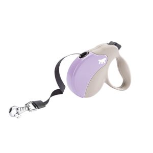 AMIGO M TAPE BEIGE-VIOLET - автом.повод,лента  5м/мах25кг