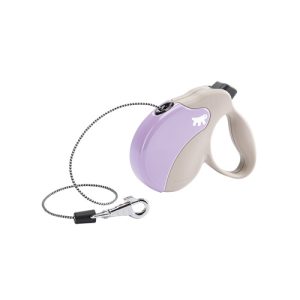AMIGO L CORD.BEIGE-VIOLET  - автом.повод,въже  5м/мах50кг