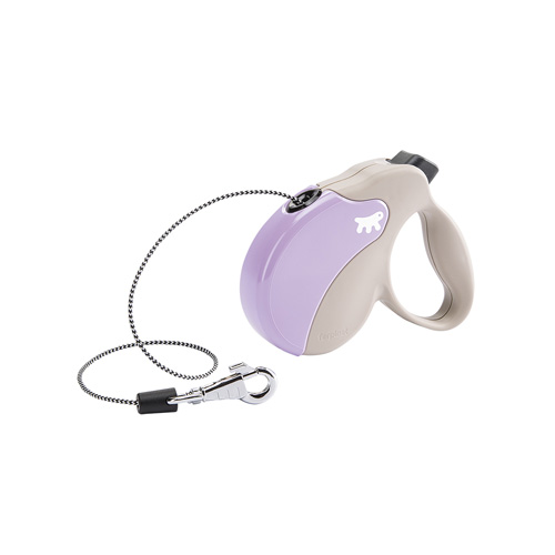 AMIGO L CORD.BEIGE-VIOLET - автом.повод,въже 5м/мах50кг