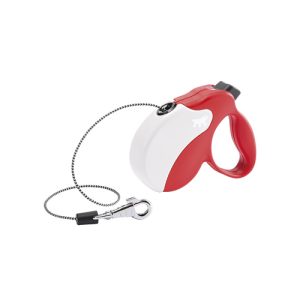 AMIGO L CORD.RED-WHITE   - автом.повод,въже  5м/мах50кг