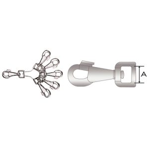 SET CLIPS 3 CHROME- КОМПЛЕКТ КАРАБИНИ 15ММ
