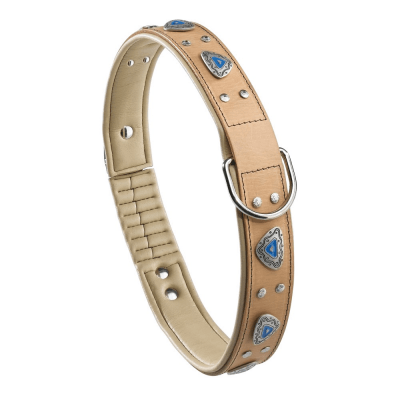 _ GIOTTO C35/76 NAT COLLAR - НАШИЙНИК ЕСТ. КОЖА БЕЖОВ