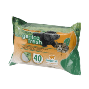 GENICO FRESH DOG/CAT THEx40-мокри кърпички за куче и котки с аромат на зелен чай