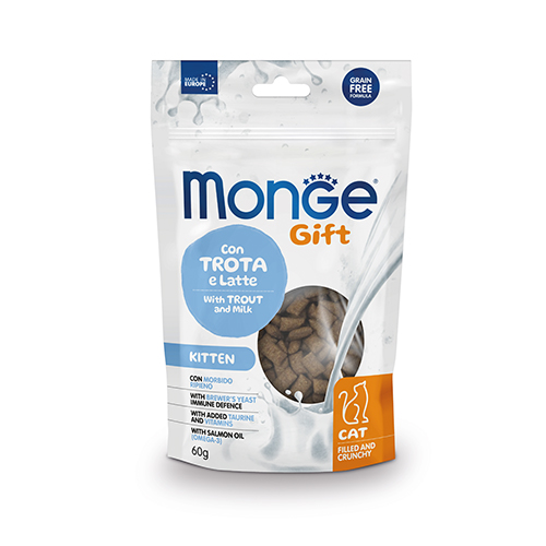 GIFT CAT CRUNCHY Kitten 60g- с пъстърва и мляко