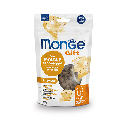 5021 GIFT CAT CRUNCHY КАПРИЗНИ 60 g със свинско и сирене