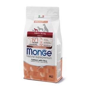 1563 MONO DOG ADULT Mini SALMON 0.8KG - със СЬОМГА за КУЧЕТА