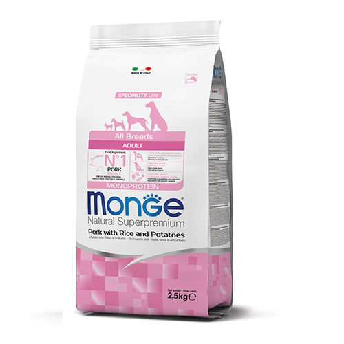 1105 MONO DOG ADULT PORK 2.5 KG - със СВИНСКО за КУЧЕТА