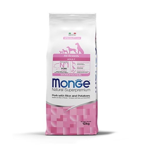 1112 MONO DOG ADULT PORK 12 kg - със СВИНСКО за КУЧЕТА