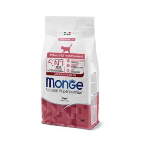 MONO CAT KITTEN BEEF 1.5KG - Храна с телешко месо за котки