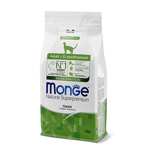 MONO CAT ADULT RABBIT 1.5KG - със ЗАЕШКО за КОТКИ