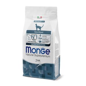 MONO CAT Sterilised TROUT 10KG - с ПЪСТЪРВА за КОТКИ