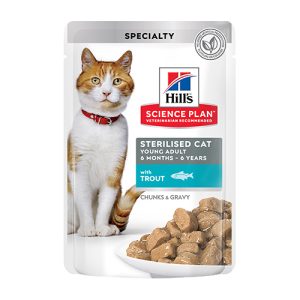 SP Cat ПАУЧ  POUCH Sterilised TROUT 12х85g ПЪСТЪРВА   котка