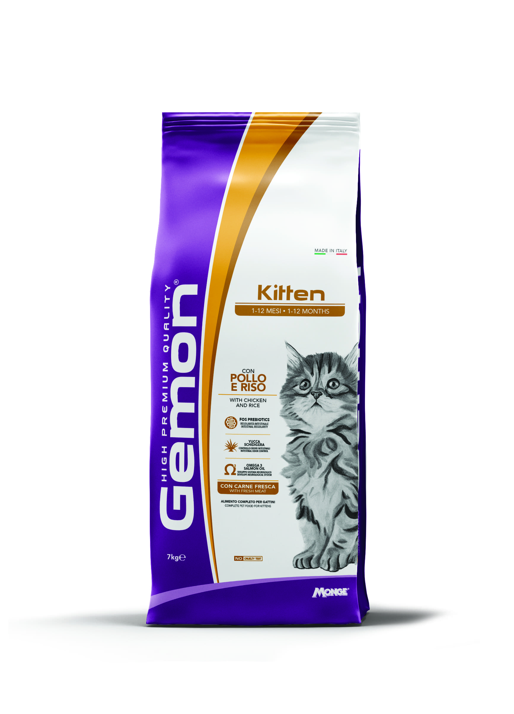 GEMON CAT KITTEN 7KG- С ПИЛЕ ,ПОДРАСТВАЩИ /КОТКИ /