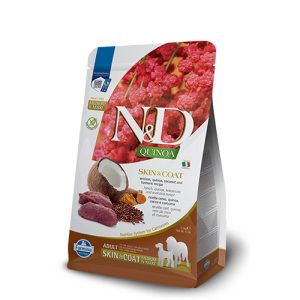 N&D DOG QUINOA SKIN&COAT MED&MAXI VENISON 2.5 KG -С ЕЛЕНОВО МЕСО