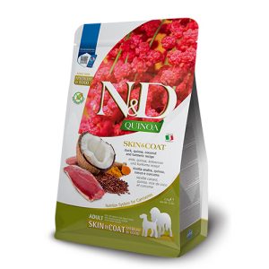 N&D DOG QUINOA SKIN&COAT MED/MAXI С ПАТИЦА 2.5 KG