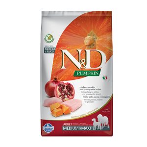 N&D DOG PUMPKIN ADULT MED/MAXI2.5KG куче,тиква с пиле и нар